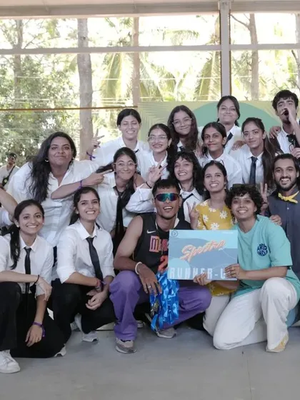 A winning crew from Spectra 2024 celebrating their victory.