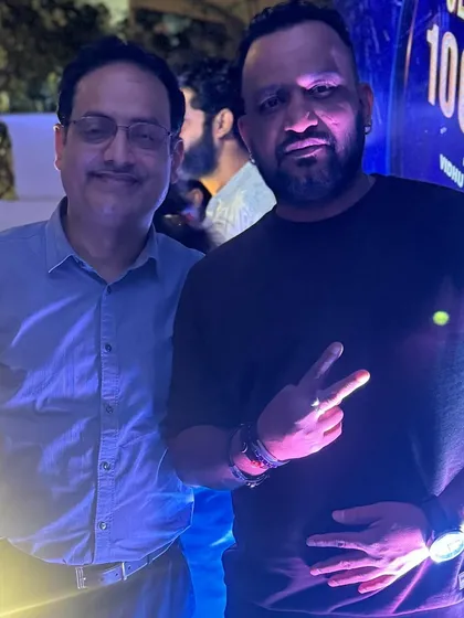 A photo with a guest at the "12th Fail" success party. These events are a great opportunity to connect with people from all walks of life, united by a celebration.