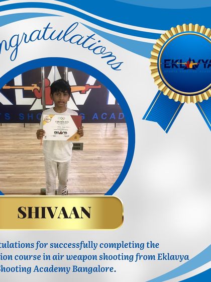 Another shot of Shivaan celebrating his achievement. These moments build confidence and motivate our young shooters to aim higher.