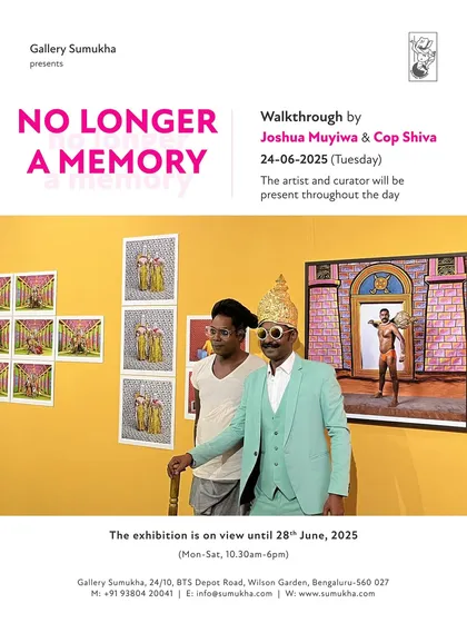 Here I am with curator Joshua Muyiwa during the setup for 'No Longer A Memory'. The curatorial process is a deep collaboration. It involves countless conversations and hands-on work to ensure the artist's vision is realized in the space.