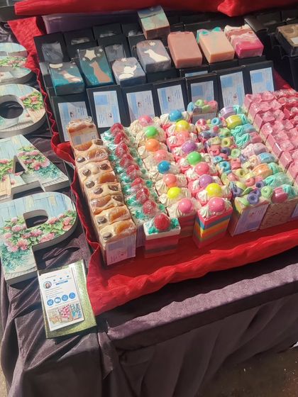 My dessert soaps are always a conversation starter. The colorful cake slices and cupcake soaps look almost too good to be soap.