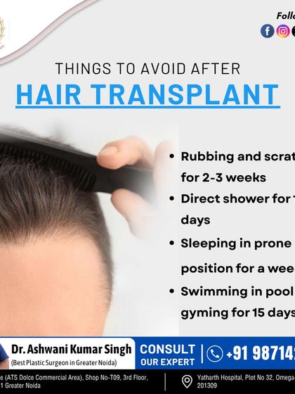 Following post-operative instructions is critical for a successful outcome. I advise patients on what to avoid after a hair transplant, such as scratching the scalp or strenuous activities, to protect the newly implanted grafts.