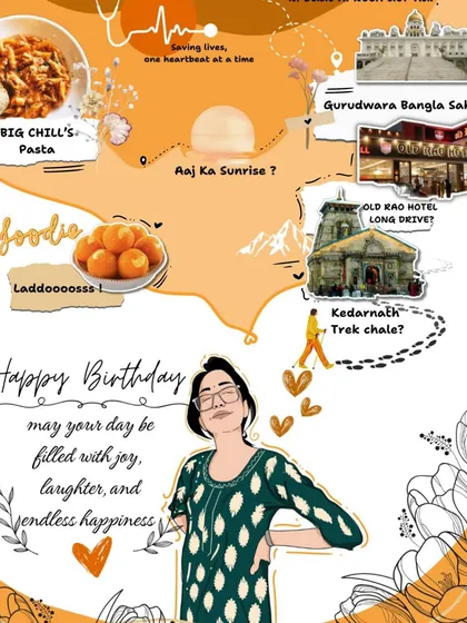 Check out this memory doodle I made for a birthday! It’s like a visual map of someone's personality, filled with their favorite food, places they've traveled to, inside jokes, and special moments. It’s a gift that truly says "I know you."