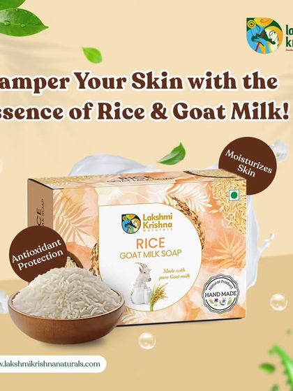 Pamper your skin with the essence of Rice & Goat Milk. This soap offers antioxidant protection and deep moisturization, leaving your skin soft and nourished.