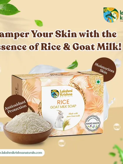 Pamper your skin with the essence of Rice & Goat Milk. This soap offers antioxidant protection and deep moisturization, leaving your skin soft and nourished.