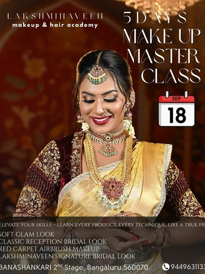 My 5-day masterclass is perfect for existing makeup artists who want to upgrade their skills. This intensive, hands-on course covers my signature looks, from soft glam to red carpet airbrush makeup.