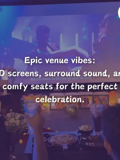 Epic venue vibes are standard here. Every theater is equipped with a huge HD screen, powerful surround sound, and comfy seats to ensure the perfect celebration and an immersive viewing experience.