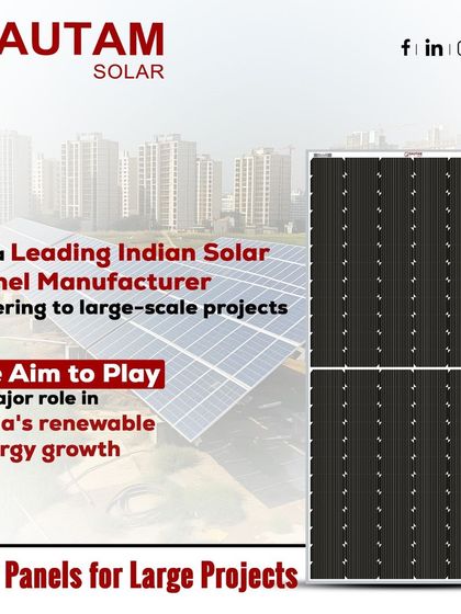 As a leading Indian solar panel manufacturer catering to large-scale projects, we aim to play a major role in India's renewable energy growth and contribute to the nation's energy security.