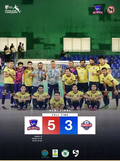 The semi-final result that booked our ticket to the final. A hard-fought 5-3 victory against a tough Corbett FC side.