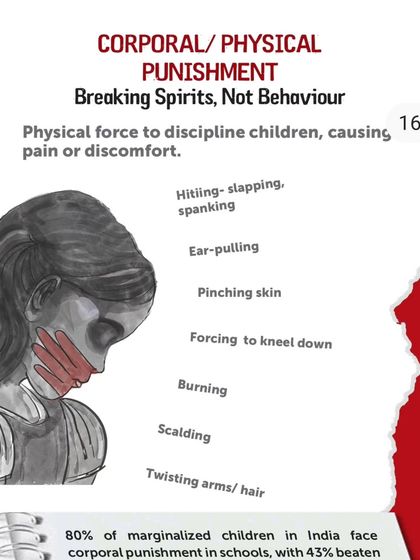 This illustration depicts the reality of corporal punishment. Using a minimal color palette helps to focus on the gravity of the subject from a child's perspective.