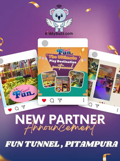 I'm now partnered with Fun Tunnel in Pitampura, the ultimate play destination for your little ones. Let them jump and slide while you get Rs. 100 off by booking through Kiddybuzz.