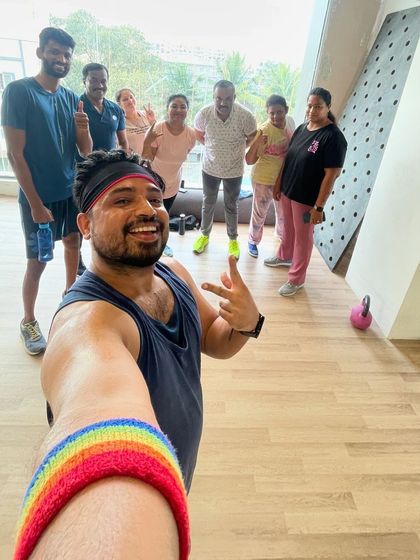 The energy is always high with this crew. A quick selfie to capture the good vibes after a sweaty and satisfying Zumba workout.
