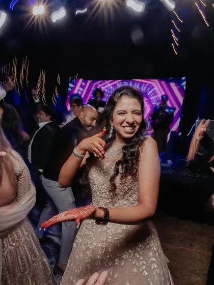 The bride owning the dance floor at her cocktail party. Her energy was absolutely infectious.