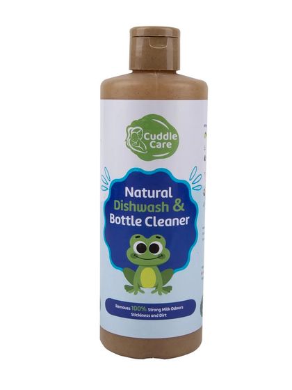A natural dishwash and bottle cleaner, shot against a white background for clear product presentation.