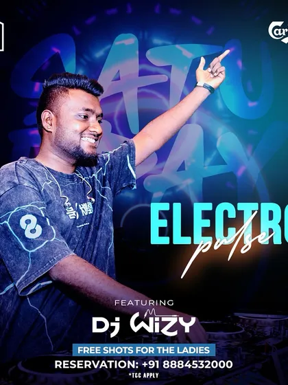 A promotional poster for one of my signature "Electro Pulse" nights. These events focused on delivering high-energy EDM and commercial hits to a weekend crowd.
