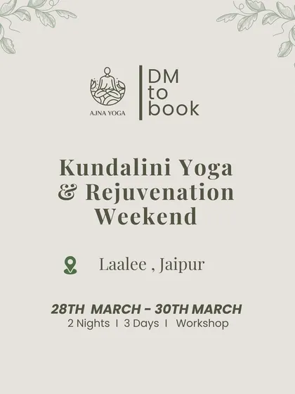 A direct call to book your spot for our Kundalini Yoga and Rejuvenation Weekend in Jaipur. Sometimes the simplest invitation is the most powerful.