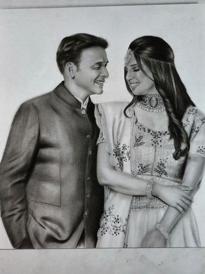 A duplicate of image 105, a portrait of a couple in formal wear.