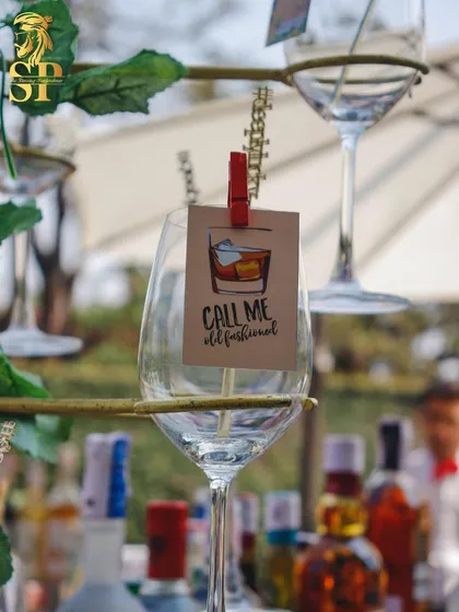 A touch of classic humor. This 'Call Me Old Fashioned' tag on our glassware adds a playful and personal element to the bar experience.