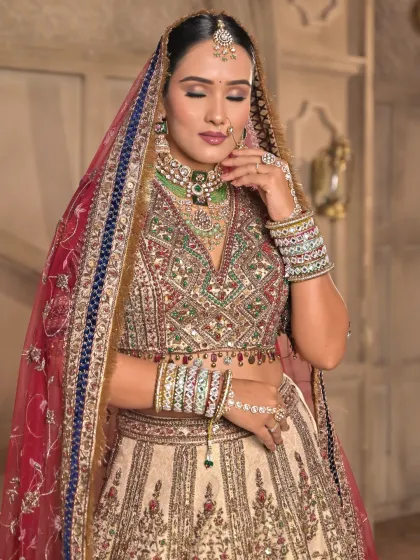 This candid moment shows the soft, dreamy quality of the makeup. Even with her eyes closed, you can see the seamless blending of the eyeshadow and the luminous quality of her skin.