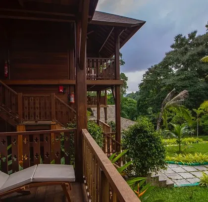 Our beautiful accommodation at the Big Tree Resort in the Andamans. It's the perfect place to relax after a day of diving.
