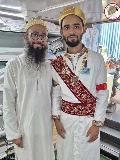 It was a pleasure to finally meet this customer in person. He trusted me to stitch his wedding saya kurta entirely online after watching my measurement video, and I was so happy to see how perfectly it fit him on his special day.