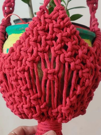 Shikha Agarwal - Custom Macrame & Crochet Home Decor Colorful Plant Hangers photo 10