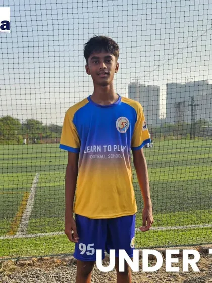 Krithick K., another of our U15 players representing at the WIFA Maharashtra State League, ready for the challenge.