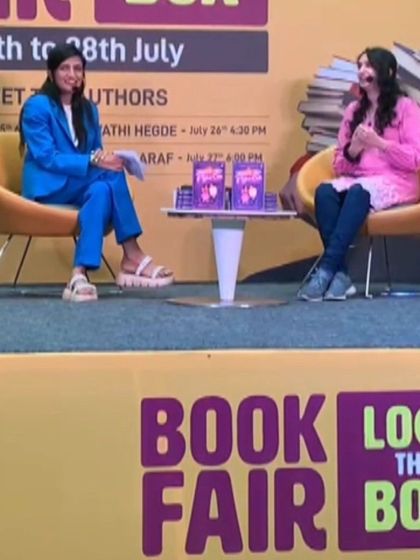 On stage at a Book Fair event. Speaking about my books and my journey is one of my favorite things to do.