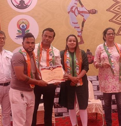 I was honored to be invited and recognized at a yoga competition in Faridabad. I believe in being an active part of the local fitness community.
