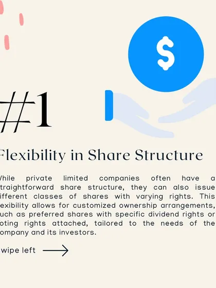 Fact 1: A Private Limited Company offers flexibility in its share structure. You can issue different classes of shares with varying dividend or voting rights to suit investors and founders.