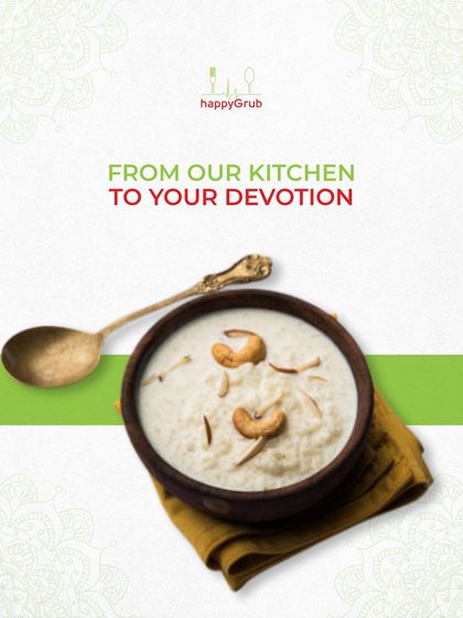 From our kitchen to your devotion. This kheer is part of our special Paryushan menu, made with compliant ingredients to offer a touch of sweetness during your observance.