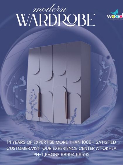 This design shows how unique hardware and door patterns can create a truly modern and personalized wardrobe.