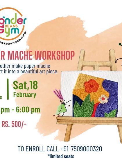 An alternate flyer for our popular Paper Mache workshop.