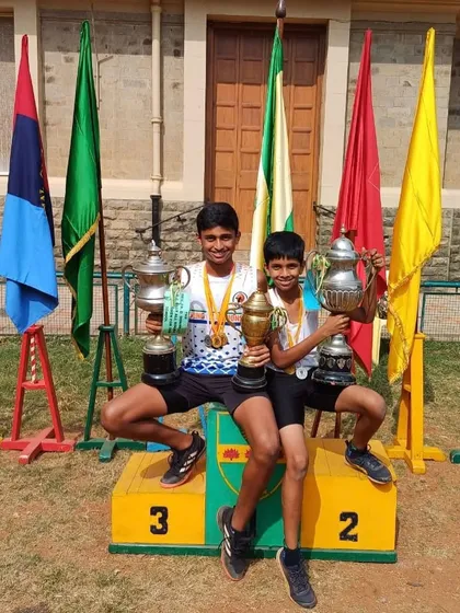 Seeing my players on the podium is what it's all about. Here are two of our young athletes, Jordan and Irvin, after dominating their respective categories at the annual school athletic meet.