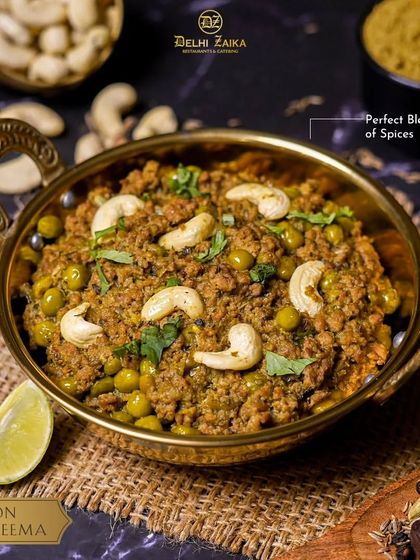 Another look at our Mutton Kaju Keema, a perfect blend of spices and textures.