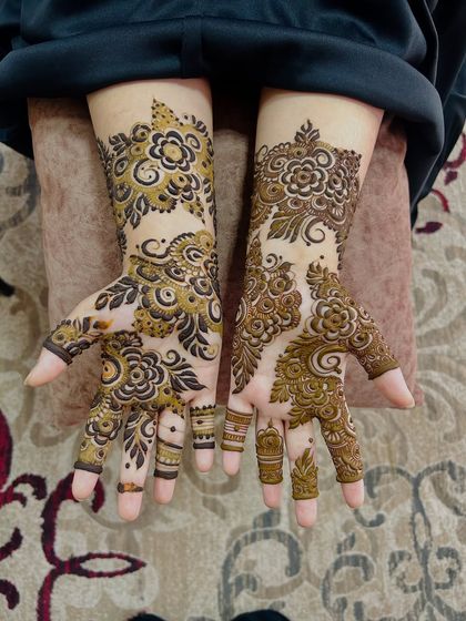 The same floral design from a different angle, showing the beautiful flow of the pattern.