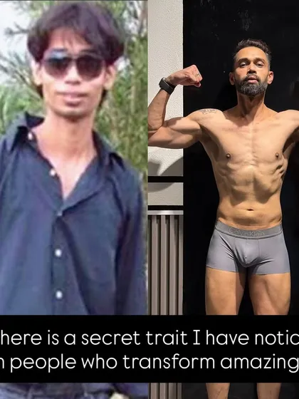 This is my own story. On the left, a skinny, underconfident kid. On the right, the man I built through years of discipline. I know what it feels like to be uncomfortable in your own skin, and that is why I coach. Your transformation is about building a stronger version of yourself, inside and out.