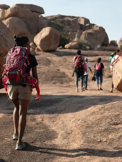 The approach to the boulders is part of the adventure. We are grateful for every step of the journey that brings us closer to the rocks.