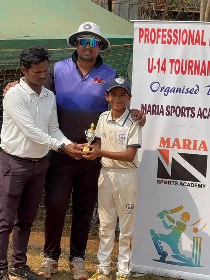 I believe in creating match-winners. This is 11-year-old Jiaan Lakhmani receiving his Man of the Match award at the U-14 Professional League after a stunning 5-wicket haul.