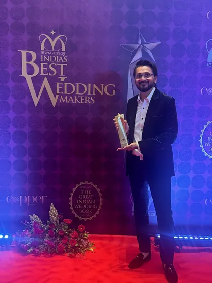 Proudly holding our award at the India's Best Wedding Makers event. We are committed to continuing our journey of culinary excellence.