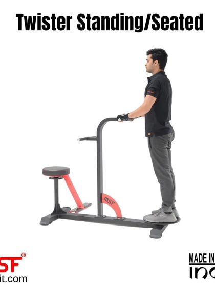 A user demonstrating the standing twister.