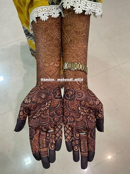 This is the gorgeous stain after one day. The color is a beautiful deep maroon, and you can see the intricate rose patterns clearly.