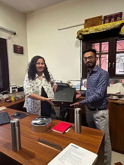 Innovation meets inspiration. Our team presenting our latest WiFi Keypads to Architect Minakshi Marwal of The Inner Eye in Jodhpur.