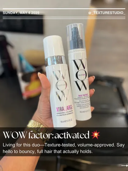 WOW factor: activated. This duo from Color Wow is Texture-tested and volume-approved for bouncy, full hair that actually holds.