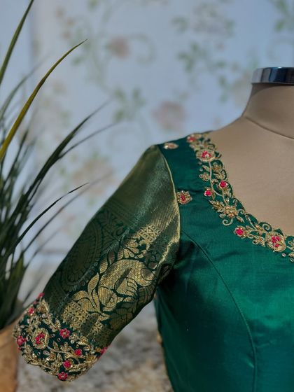 Chaithu Gowda - Custom Designer Ethnic Wear Custom Embroidered Blouses photo 87