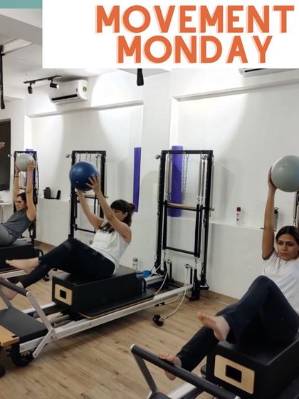 Movement Monday! A great shot of a group class using props to start the week strong with a fun and challenging session.