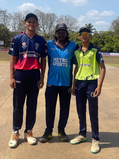 Posing with two of my players during the Goa tour. Building a personal connection with each student is very important to me.