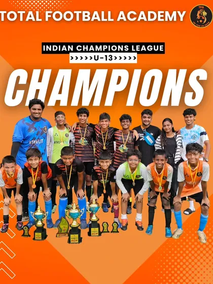 Our U13 team stands proud as champions of the Indian Champions League, showcasing their dominance in a highly competitive tournament.