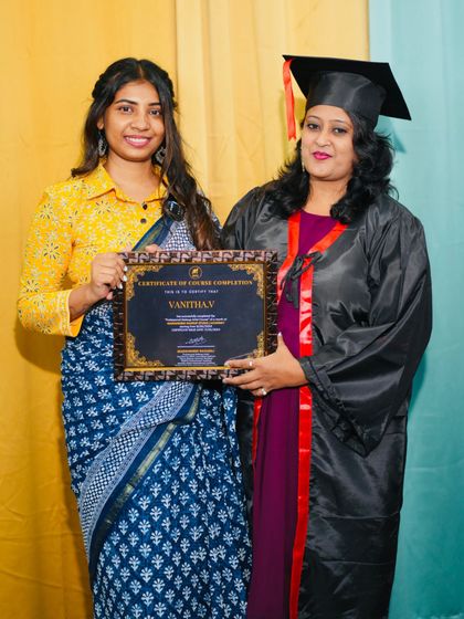 Another student officially becomes a certified makeup artist.