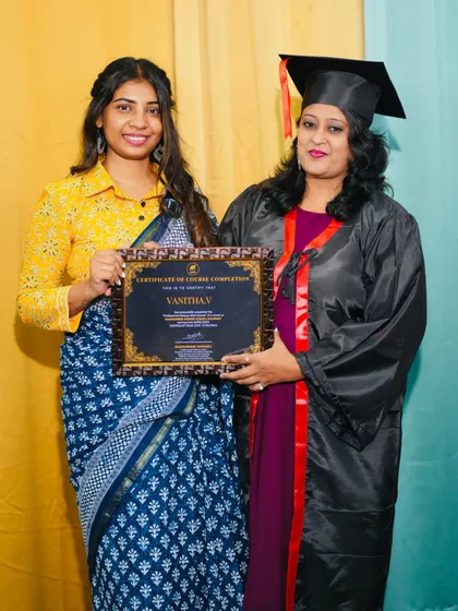 Another student officially becomes a certified makeup artist.
